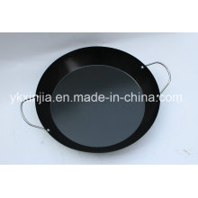 Utensílios de cozinha 38 centímetros de aço carbono Revestimento antiaderente Paella Pan